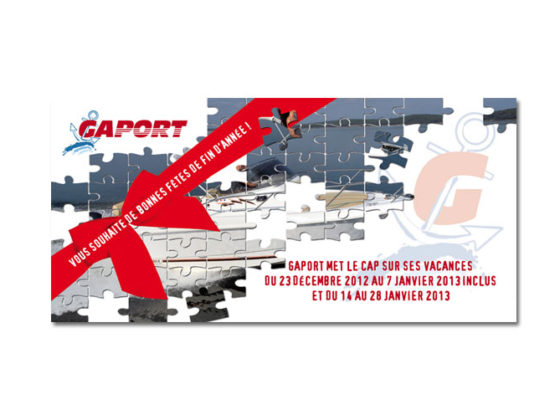 Conception carte de voeux pour la société Gaport à Hyères (83)