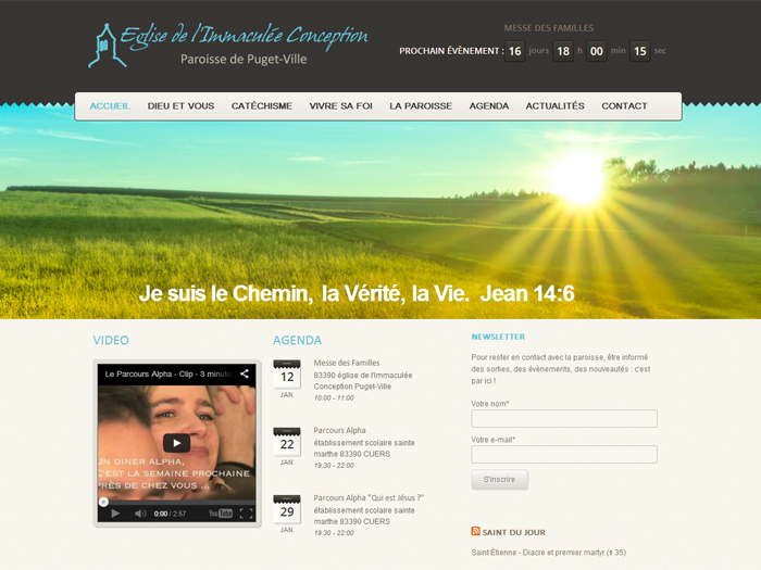 Création site internet Paroisse Puget-Ville (Var)