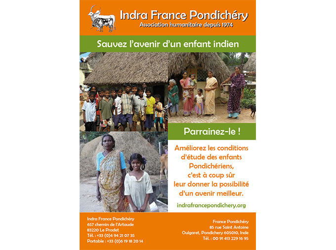 Réalisation Affiche pour l’association Indra France Pondichéry au Pradet (Var)