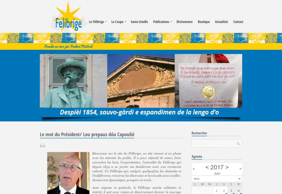Création site internet pour l’association Le Felibrige à Aix-en-Provence (13)