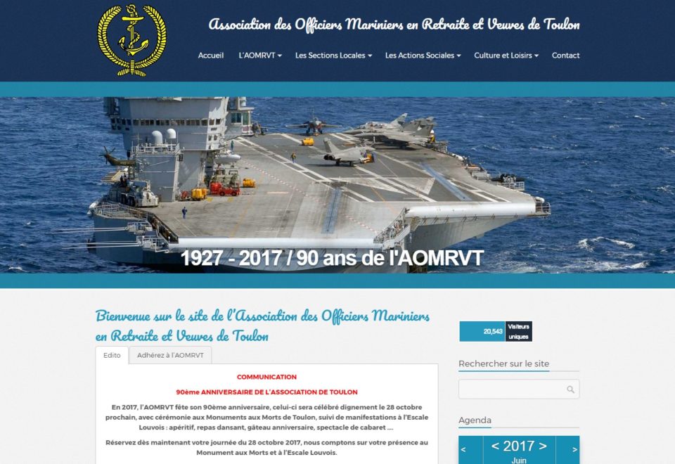 Refonte site Internet Officiers Mariniers en Retraite et Veuves de Toulon (83)