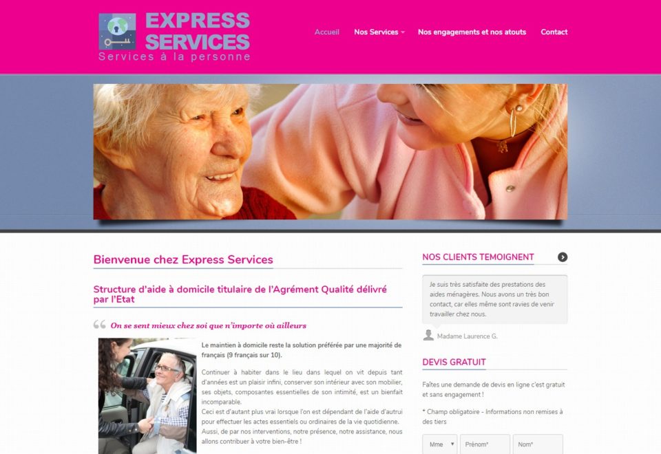 Refonte site internet pour la société Express Services à Toulon (83)