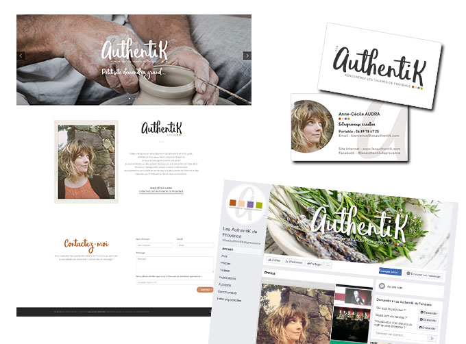 Communication web et print les Authentik de Provence