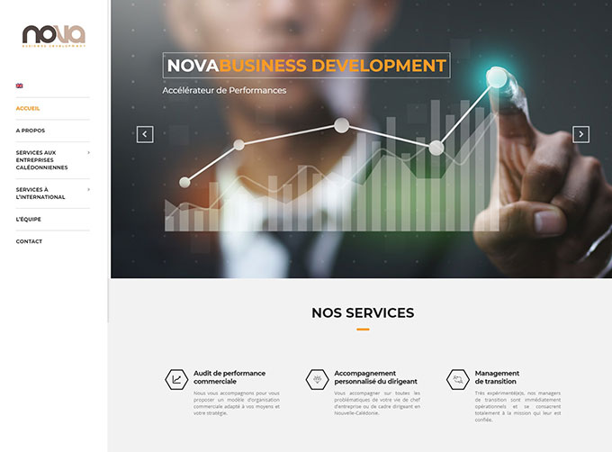 Site internet bilingue Nova Business Development