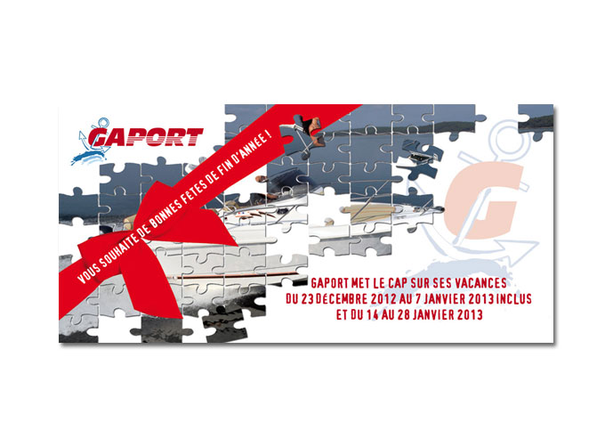 Conception carte de voeux pour la société Gaport à Hyères (83)