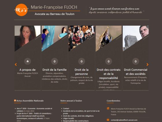 Création site internet pour Maître FLOCH Marie-Françoise Avocate à Toulon (83)