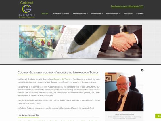 Création site internet pour le Cabinet Guisiano Avocats au barreau de Toulon (83)