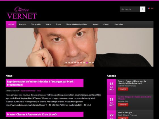Refonte site internet pour Olivier Vernet Organiste