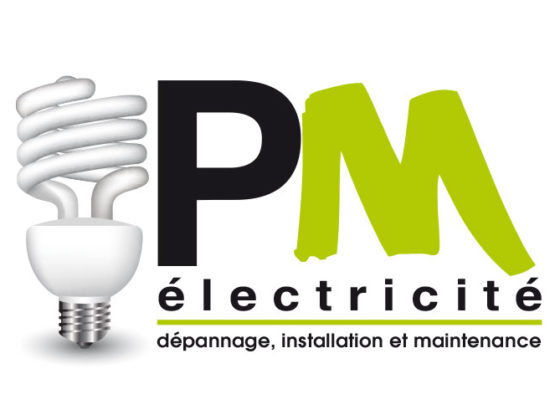 Conception Logo pour l’entreprise PM Electricité électricien à Puget-Ville (83)